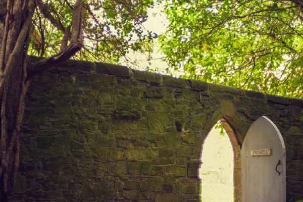 Secret door from Brightling Church to The Park